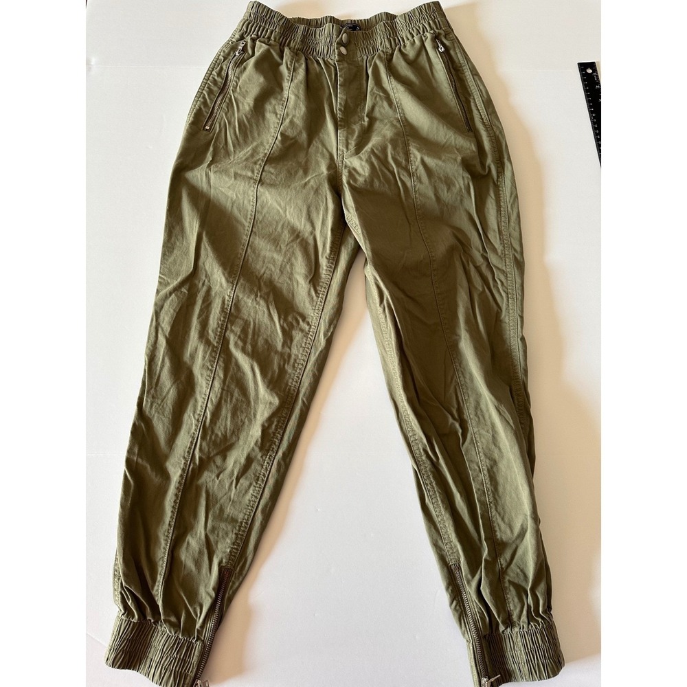 Abercrombie & Fitch Olive Green Zipper Pocket High Rise Jogger‎ Pants